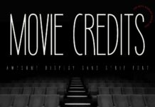 Movie Credits Font Poster 1