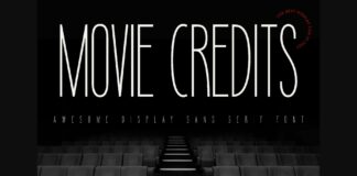 Movie Credits Font Poster 1