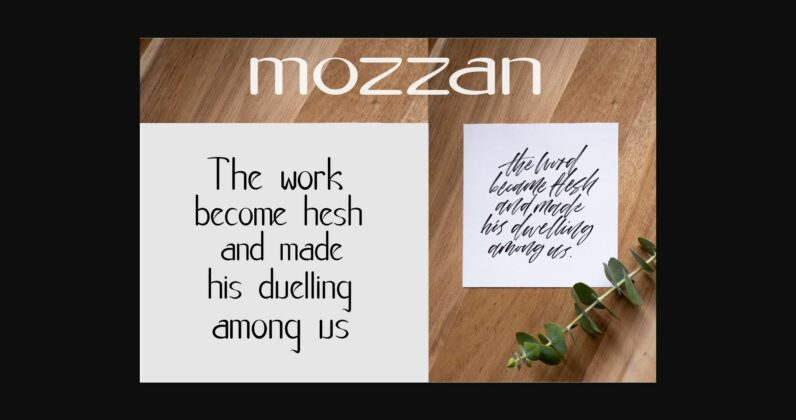 Mozzan Font Poster 11