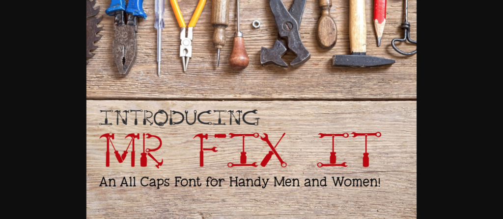Mr. Fix It Font Poster 3
