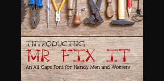 Mr. Fix It Font Poster 1