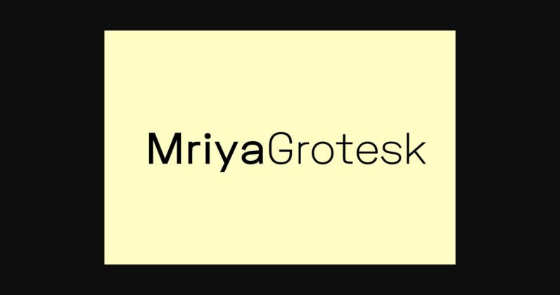 Mriya Grotesk Font Poster 3