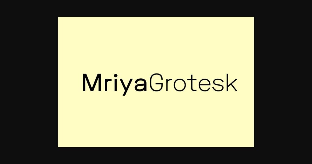 Mriya Grotesk Font Poster 1