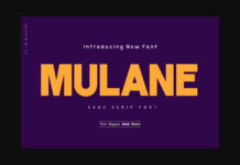 Mulane Font Poster 1