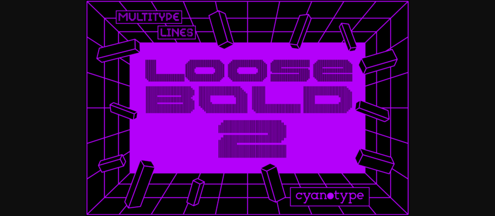 MultiType Lines Loose Bold 2 Font Poster 3