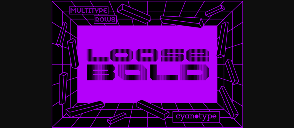 MultiType Lines Loose Bold Font Poster 3