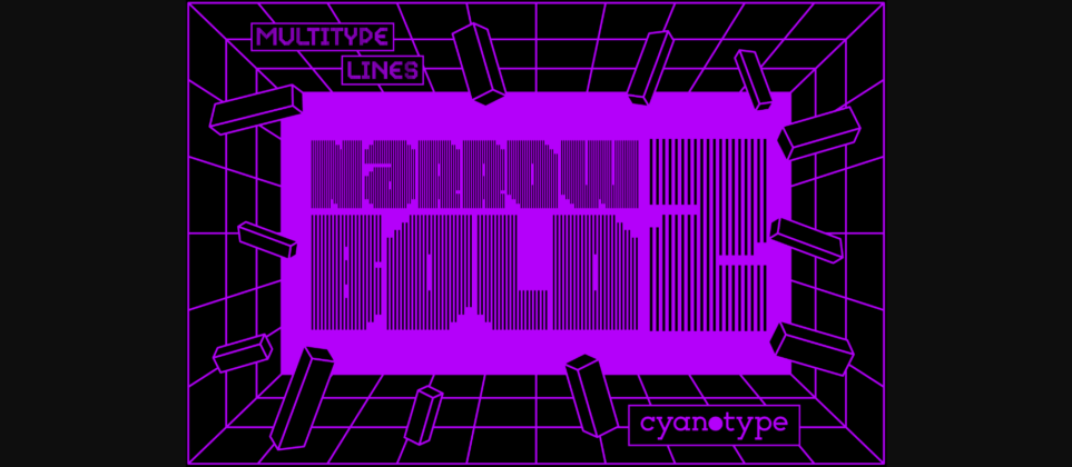 MultiType Lines Narrow Bold 2 Font Poster 1