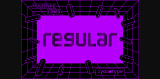 MultiType Lines Regular Font Poster 1