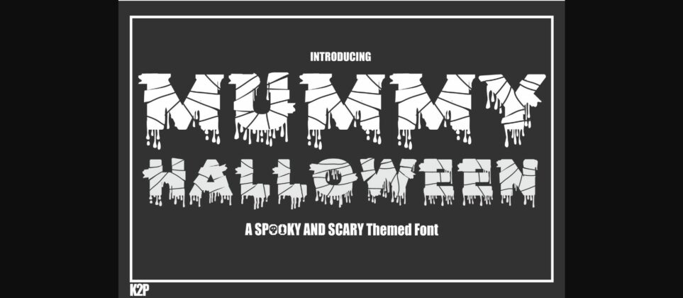 Mummy Halloween Font Poster 1