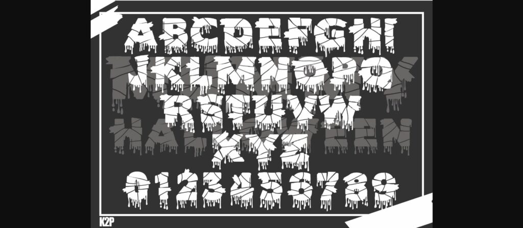 Mummy Halloween Font Poster 6