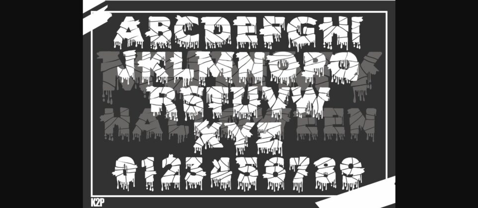 Mummy Halloween Font Poster 6