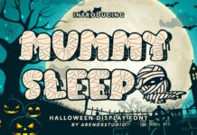 Mummy Sleep Font Poster 1