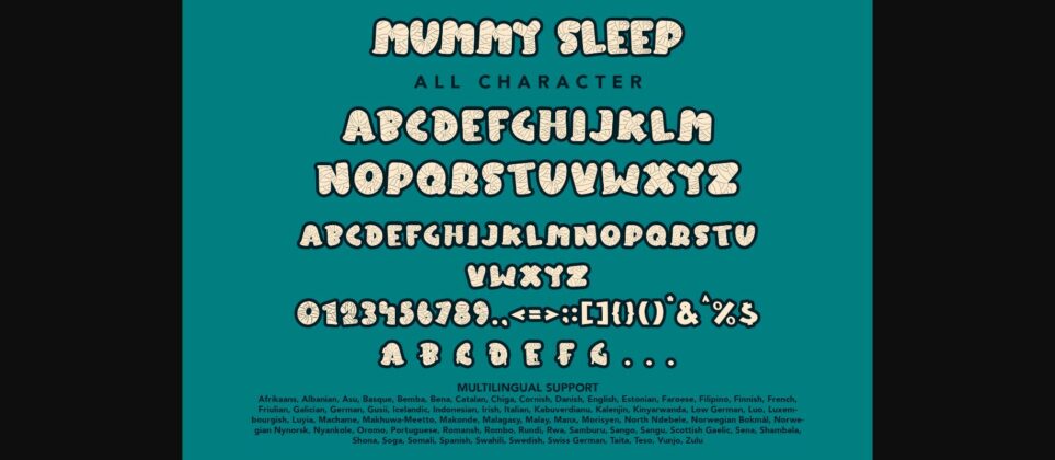 Mummy Sleep Font Poster 11
