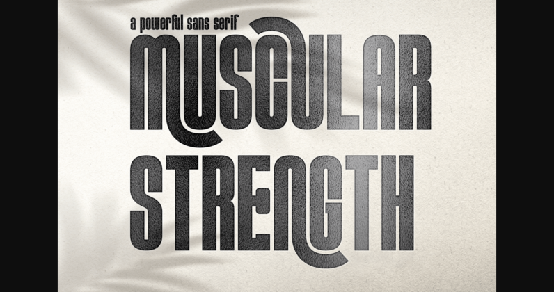 Muscular Strength Font Poster 3