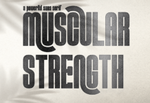 Muscular Strength Font Poster 1