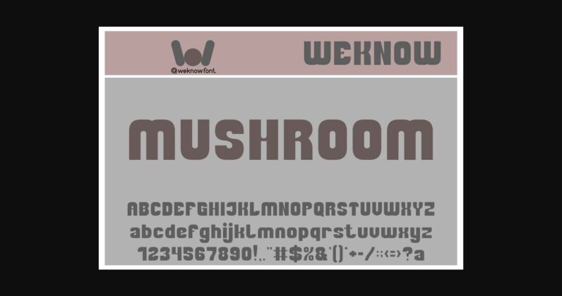 Mushroom Font Poster 3