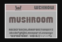 Mushroom Font Poster 1