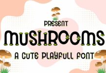 Mushrooms Font Poster 1