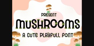 Mushrooms Font Poster 1
