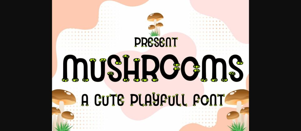 Mushrooms Font Poster 1