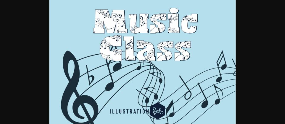 Music Class Font Poster 3