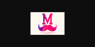 Mustache Monogram Font Poster 1