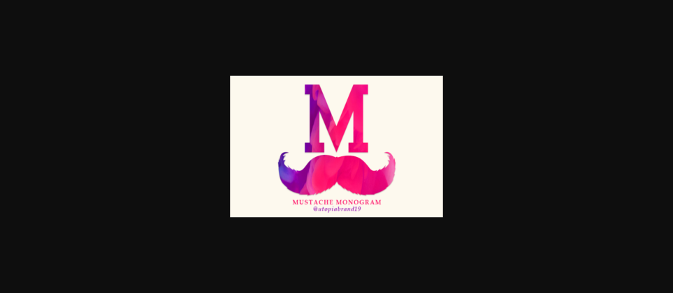 Mustache Monogram Font Poster 1