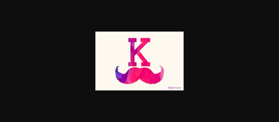 Mustache Monogram Font Poster 4