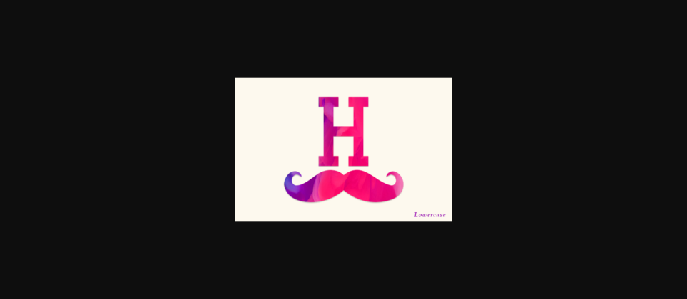 Mustache Monogram Font Poster 5