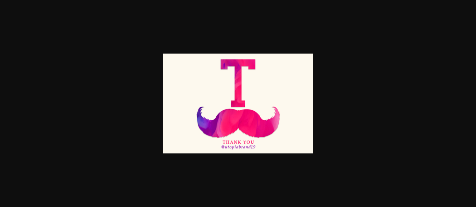 Mustache Monogram Font Poster 8