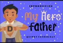 My Hero Father Font My Hero Father Font Poster 1