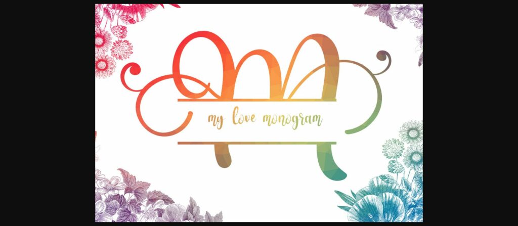 My Love Monogram Font Poster 1