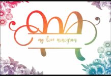 My Love Monogram Font Poster 1