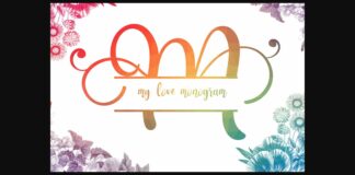 My Love Monogram Font Poster 1