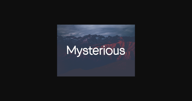 Mysterious Font Poster 3