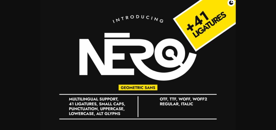 Nero Font Poster 3