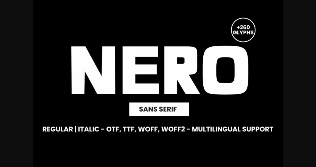 Nero Font Poster 1