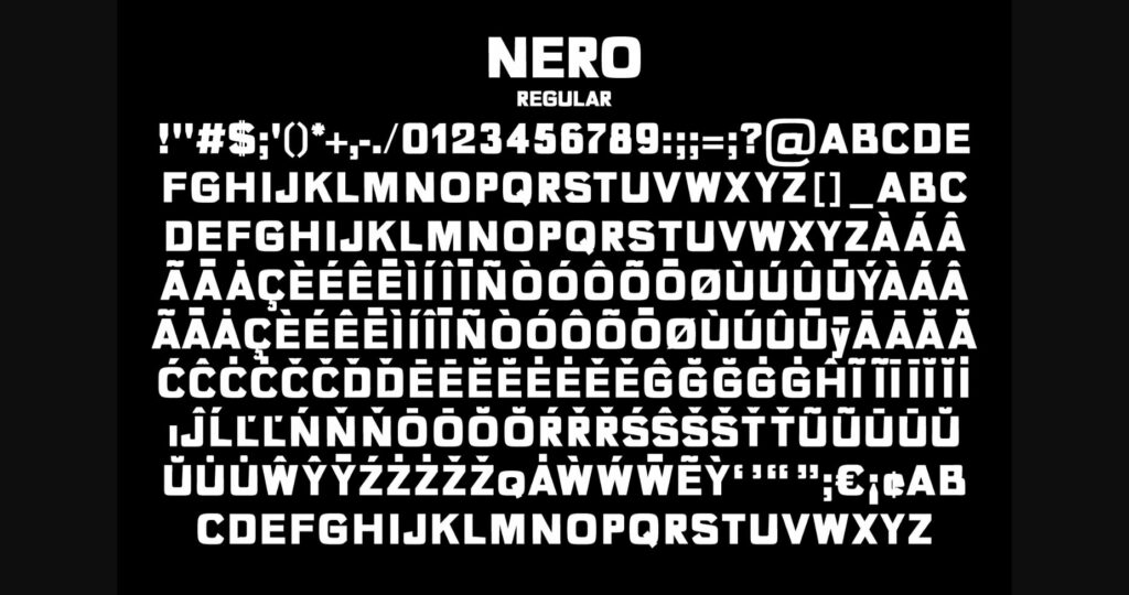 Nero Font Poster 8