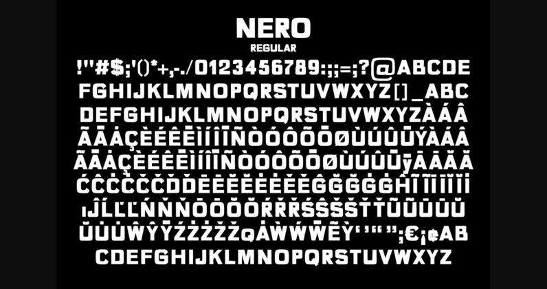 Nero Font Poster 8