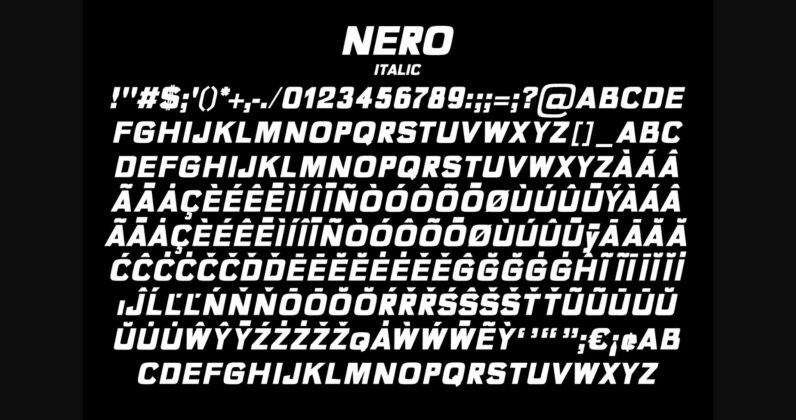 Nero Font Poster 9