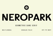 Neropark Font Poster 1