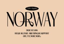 Norway Font Poster 1