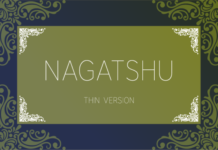 Nagatshu Thin Font Nagatshu Thin Font