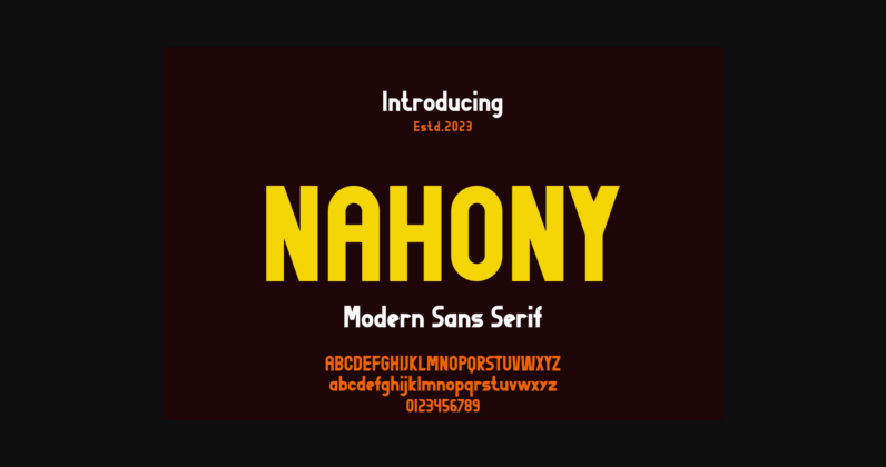 Nahony Font Poster 3
