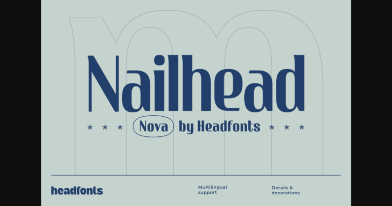 Nailhead Nova Font Poster 3