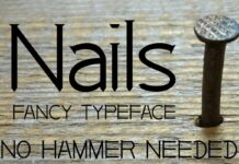 Nails Font Poster 1