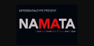 Namata Font Poster 1