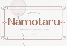 Namotaru Font Poster 1