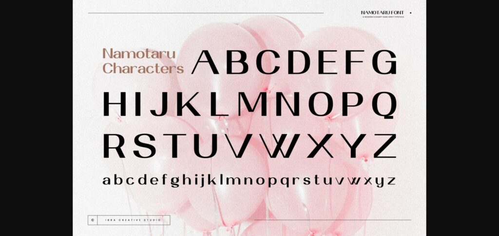 Namotaru Font Poster 5