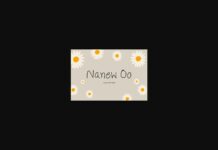 Nanew Oo Font Poster 1